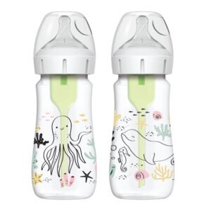 Natural Flow Anti-Colic Options+ Wide-Neck Baby Bottle