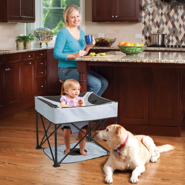 Adjustable Height Travel Activity Seat with Floor Mat, Portable Baby Chair - Image 3