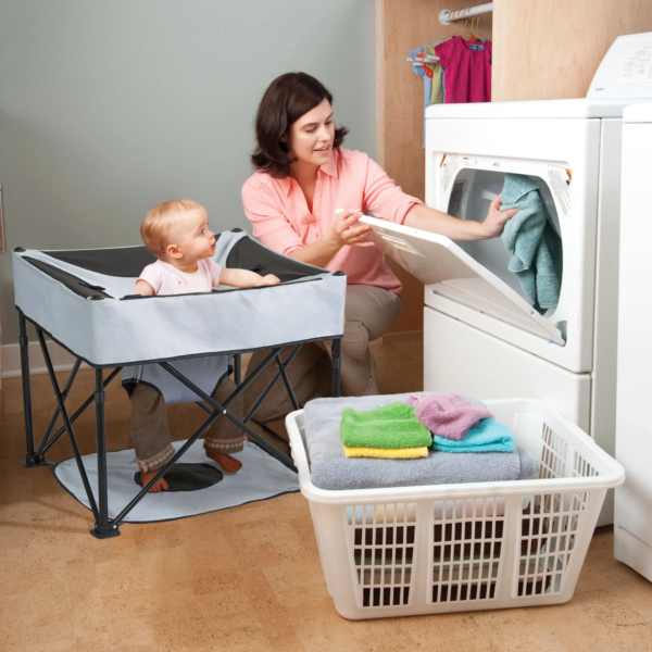Adjustable Height Travel Activity Seat with Floor Mat, Portable Baby Chair - Image 4