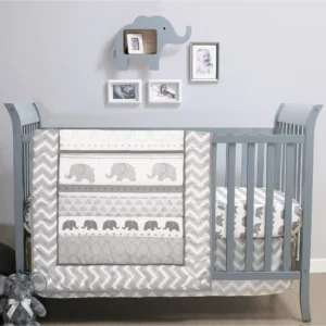 Crib Bedding Set for Baby Boys or Baby Girls, 3 Piece Nursery Set with Quilt
