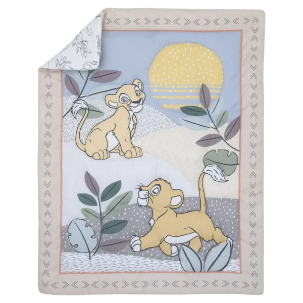 The Lion King 3-Piece Crib Bedding Set, Crib, Yellow, Blue, Green - Image 3